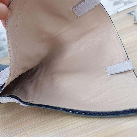 Italian Leather Boots 10 Knee High‎ Swarovski Gold Crown Quite Luxury Blue $1288 - Picture 16 of 16